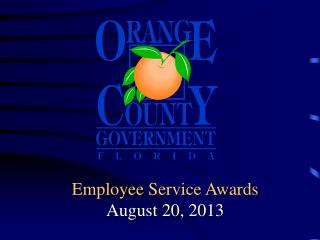 Employee Service Awards August 20, 2013