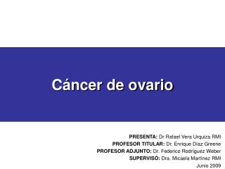 c ncer de ovario