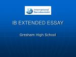IB EXTENDED ESSAY - slide 1