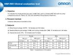 Clinical Evaluation of HBF-500: Measurement Accuracy Compared to Tanita and SOEHNLE Products - slide 1