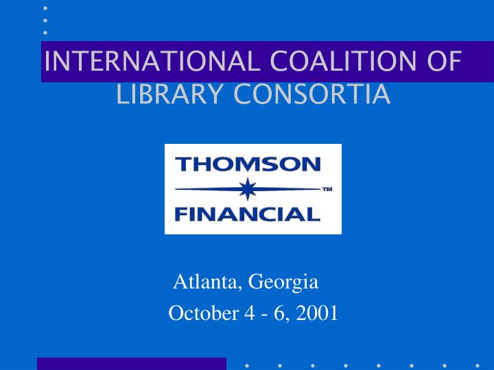 international coalition of library consortia