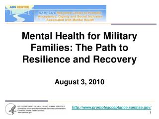 Mental Health for Military Families: The Path to Resilience and Recovery