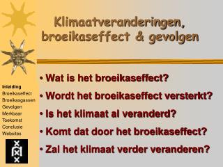 klimaatveranderingen broeikaseffect gevolgen