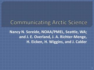Communicating Arctic Science