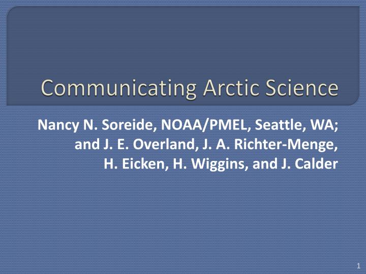 communicating arctic science
