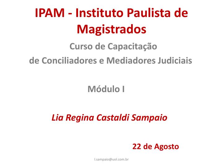 ipam instituto paulista de magistrados
