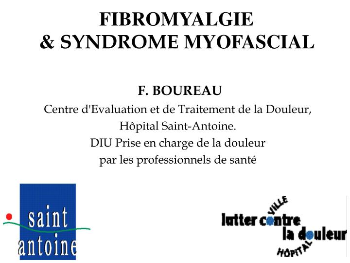 fibromyalgie syndrome myofascial
