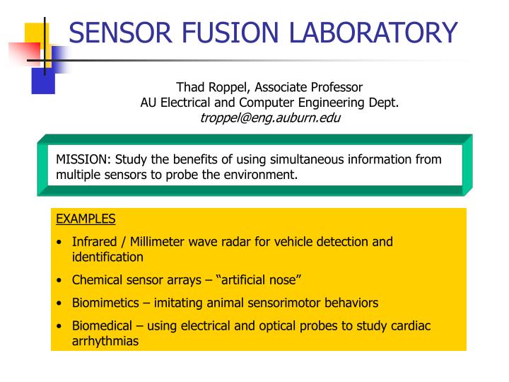 sensor fusion laboratory