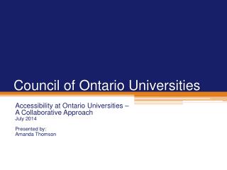 Council of Ontario Universities