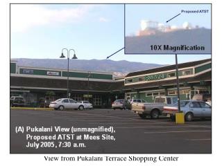 View from Pukalani Terrace Shopping Center