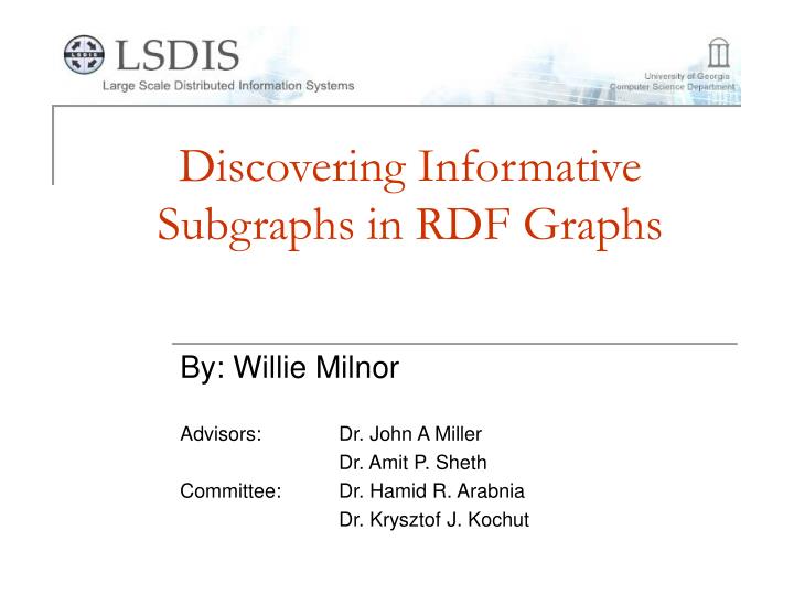 discovering informative subgraphs in rdf graphs