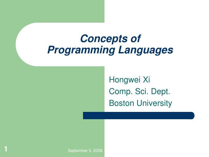 concepts of programming languages