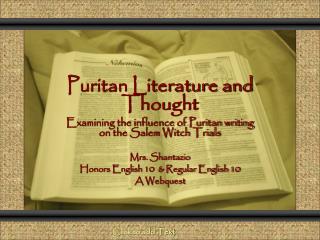 Puritan Literature and Thought