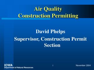 Air Quality Construction Permitting