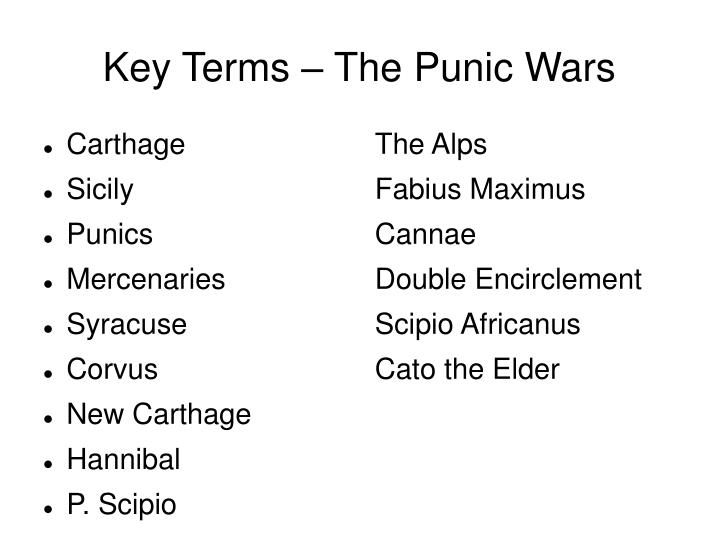 key terms the punic wars