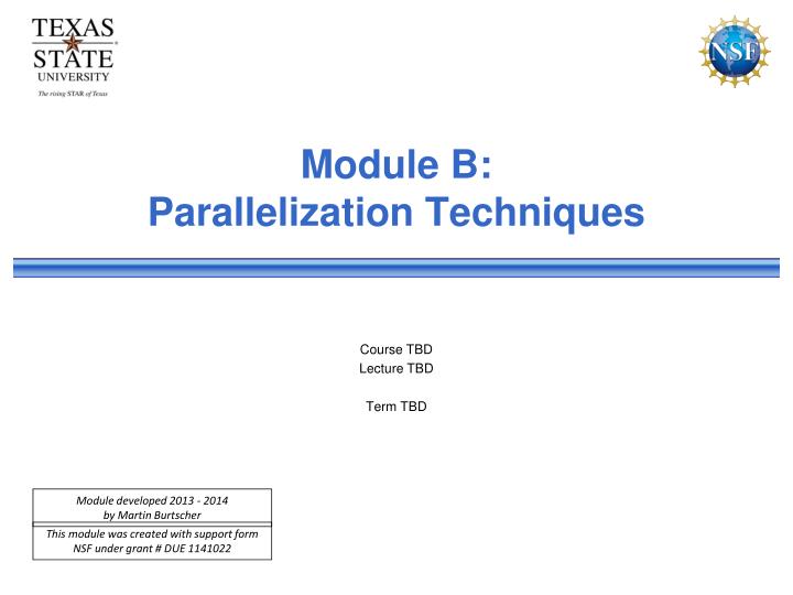 module b parallelization techniques