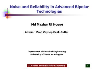 Noise and Reliability in Advanced Bipolar Technologies