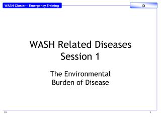 WASH Related Diseases Session 1