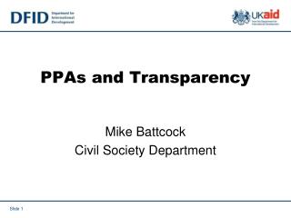 PPAs and Transparency