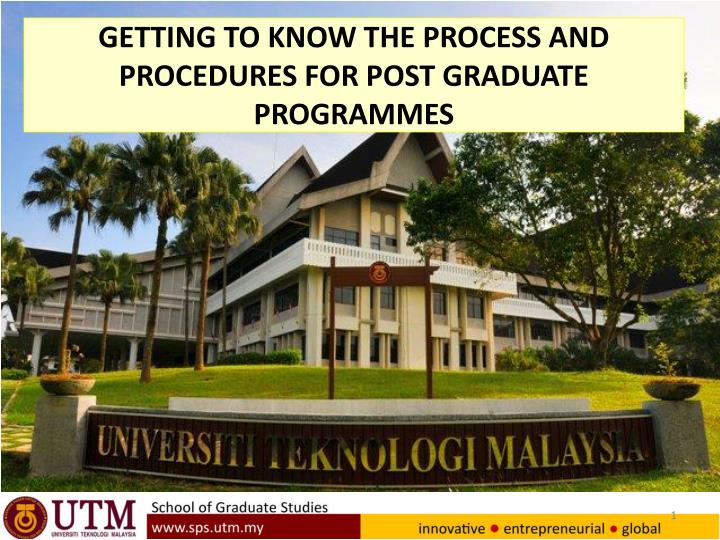 getting to know the process and procedures for post graduate programmes