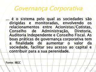 governan a corporativa