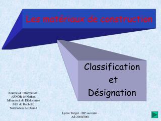 les mat riaux de construction