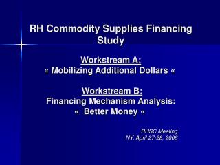 RHSC Meeting NY, April 27-28, 2006