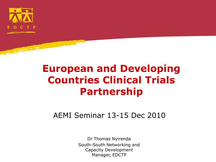 european and developing countries clinical trials partnership