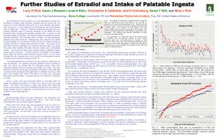 Further Studies of Estradiol and Intake of Palatable Ingesta