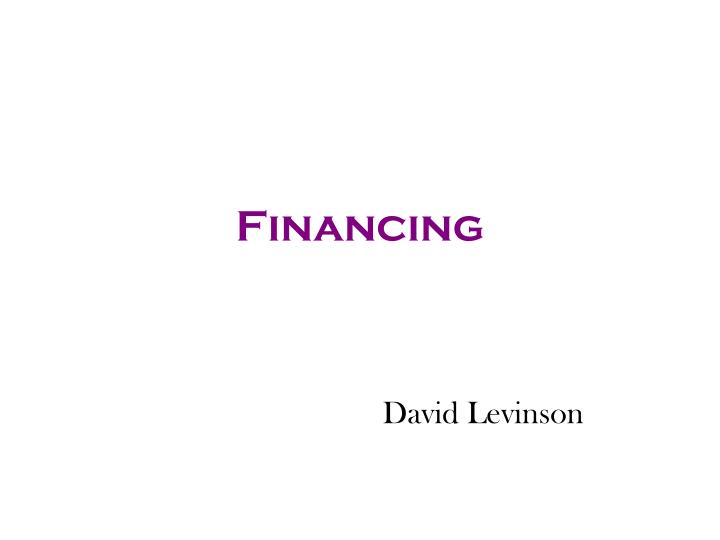 financing