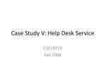 Case Study V: Help Desk Service - slide 1
