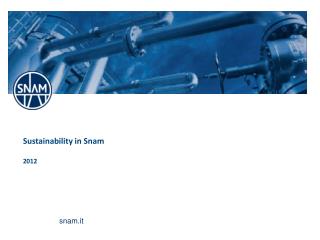Sustainability in S nam 2012