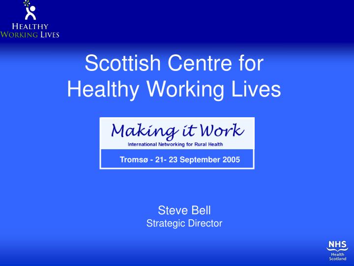 scottish centre for healthy working lives