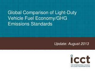 Global Comparison of Light-Duty Vehicle Fuel Economy/GHG Emissions Standards