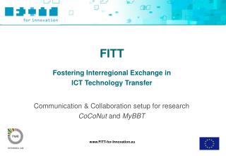 Communication &amp; Collaboration setup for research CoCoNut and MyBBT
