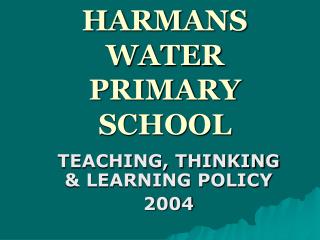 HARMANS WATER PRIMARY SCHOOL
