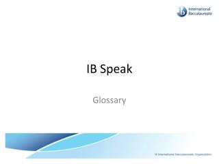 ib speak