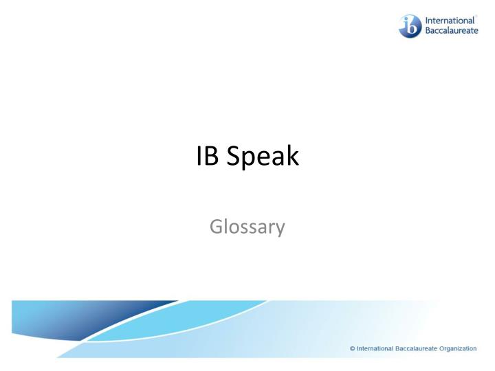 ib speak