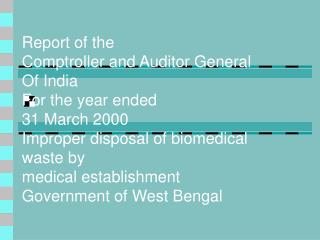 Improper disposal of biomedical waste by medical establishments