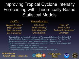 Improving Tropical Cyclone Intensity Forecasting with Theoretically-Based Statistical Models