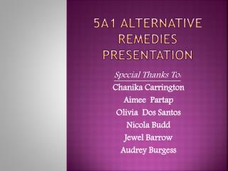 5a1 Alternative Remedies Presentation