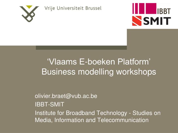 vlaams e boeken platform business modelling workshops