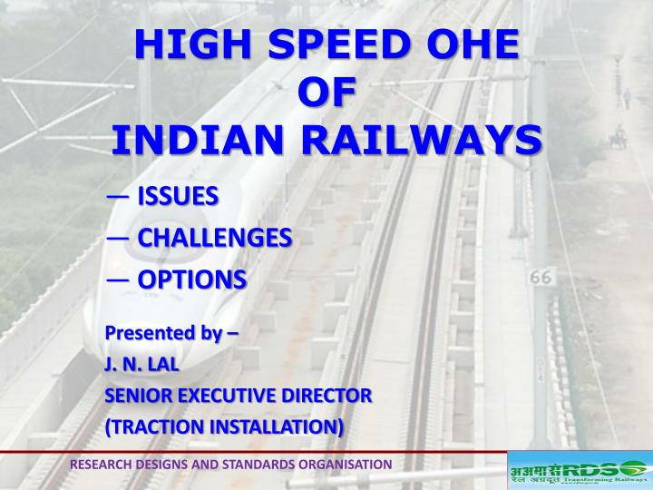 high speed ohe of indian railways