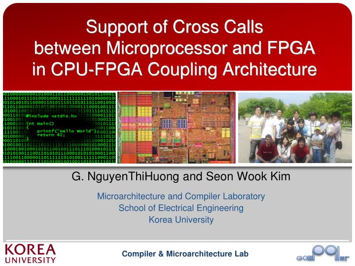 support of cross calls between microprocessor and fpga in cpu fpga coupling architecture