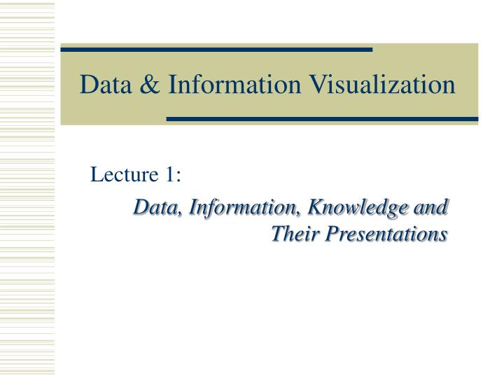data information visualization