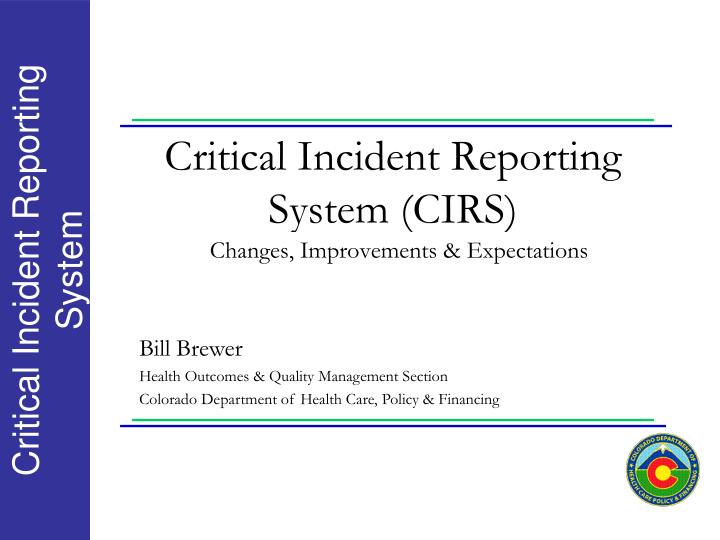 critical incident reporting system cirs
