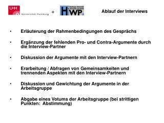 ablauf der interviews