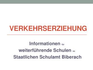 verkehrserziehung