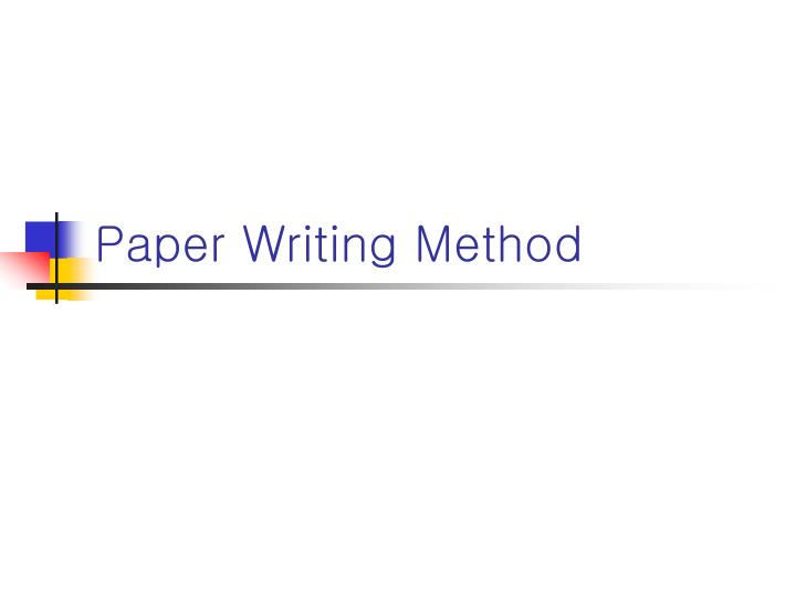 paper writing method