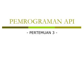 pemrograman api